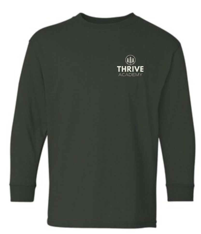Thrive Long Sleeve Tee with Crest Logo