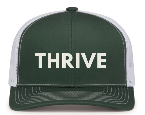 Embroidered THRIVE 3D Puff Trucker Hat