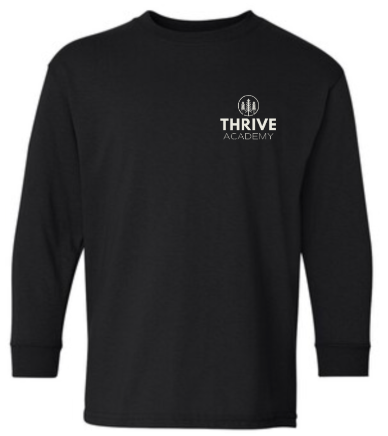 Thrive Long Sleeve Tee with Crest Logo