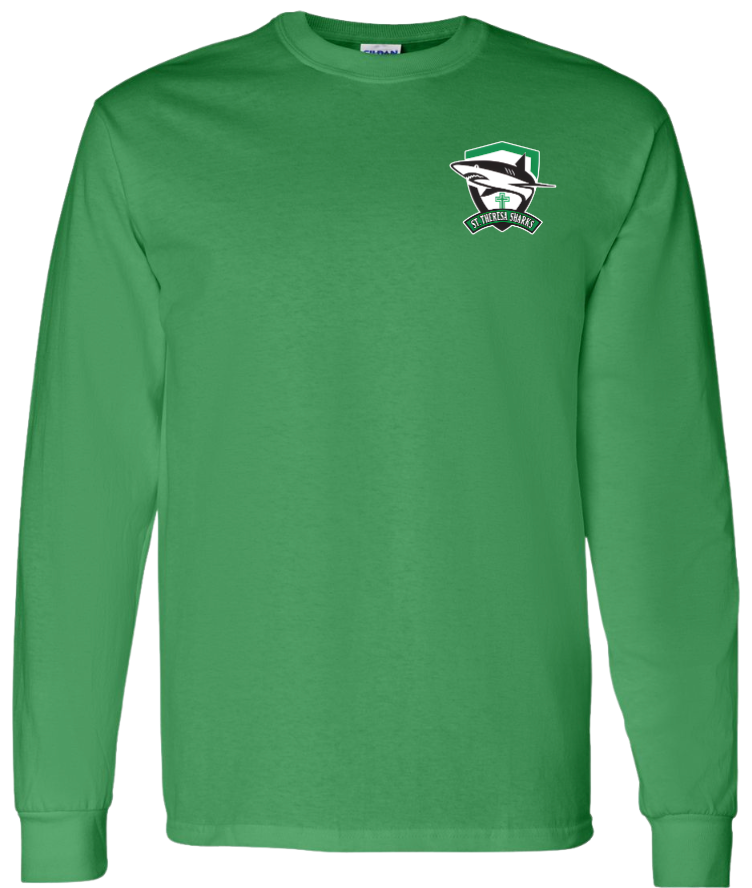 St. Theresa Left Crest Long Sleeve Tee - Adult