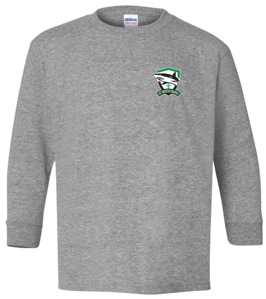 St. Theresa Left Crest Long Sleeve Tee - Youth