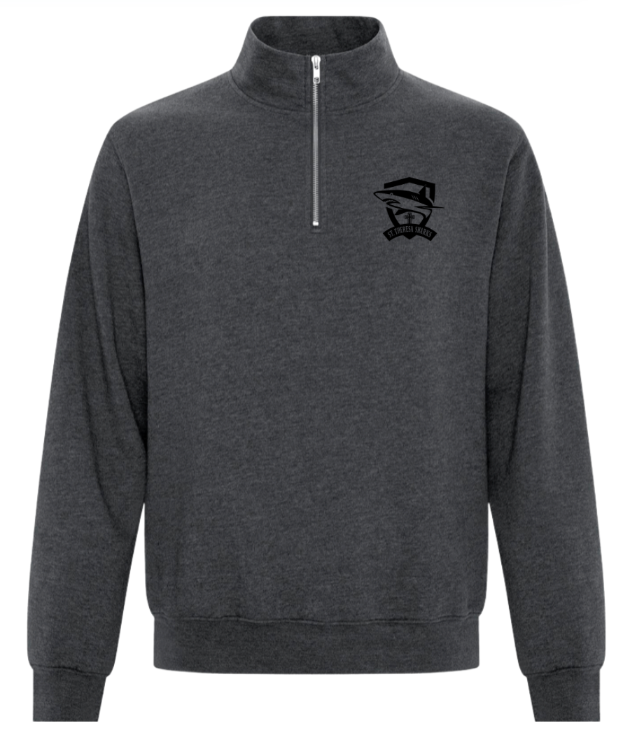 St. Theresa Embroidered 1/4 Zip Sweatshirt- Adult