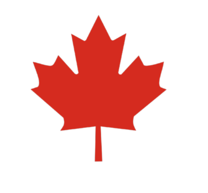 1" Maple Leaf on Upper Back