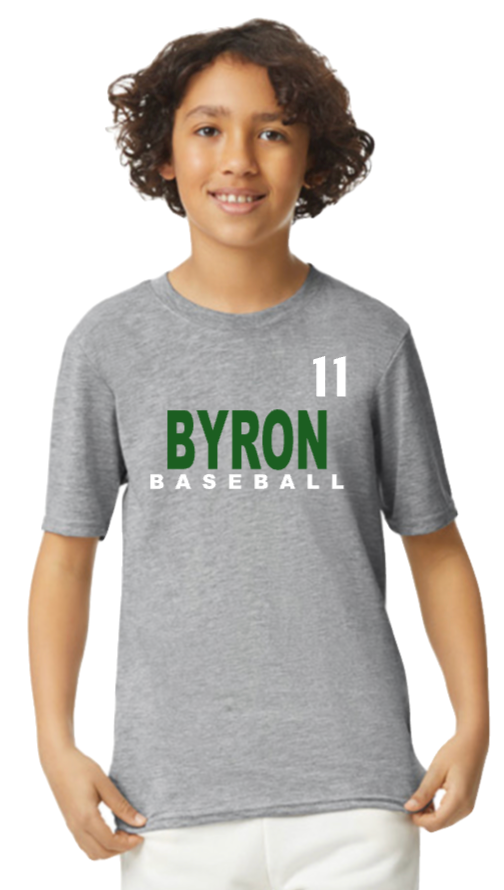 Byron Performance T-Shirt with Optional Custom Number (Youth/Adult)