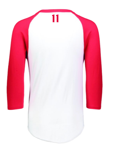 Cardinals Baseball 3/4 Sleeve Tee Youth/Adult WITH Optional Number