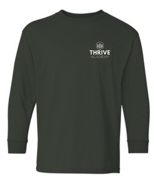 Thrive Long Sleeve Tee with Crest Logo