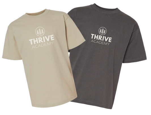 Classic Sand and Charcoal Full Logo Tee (Youth and Adult)