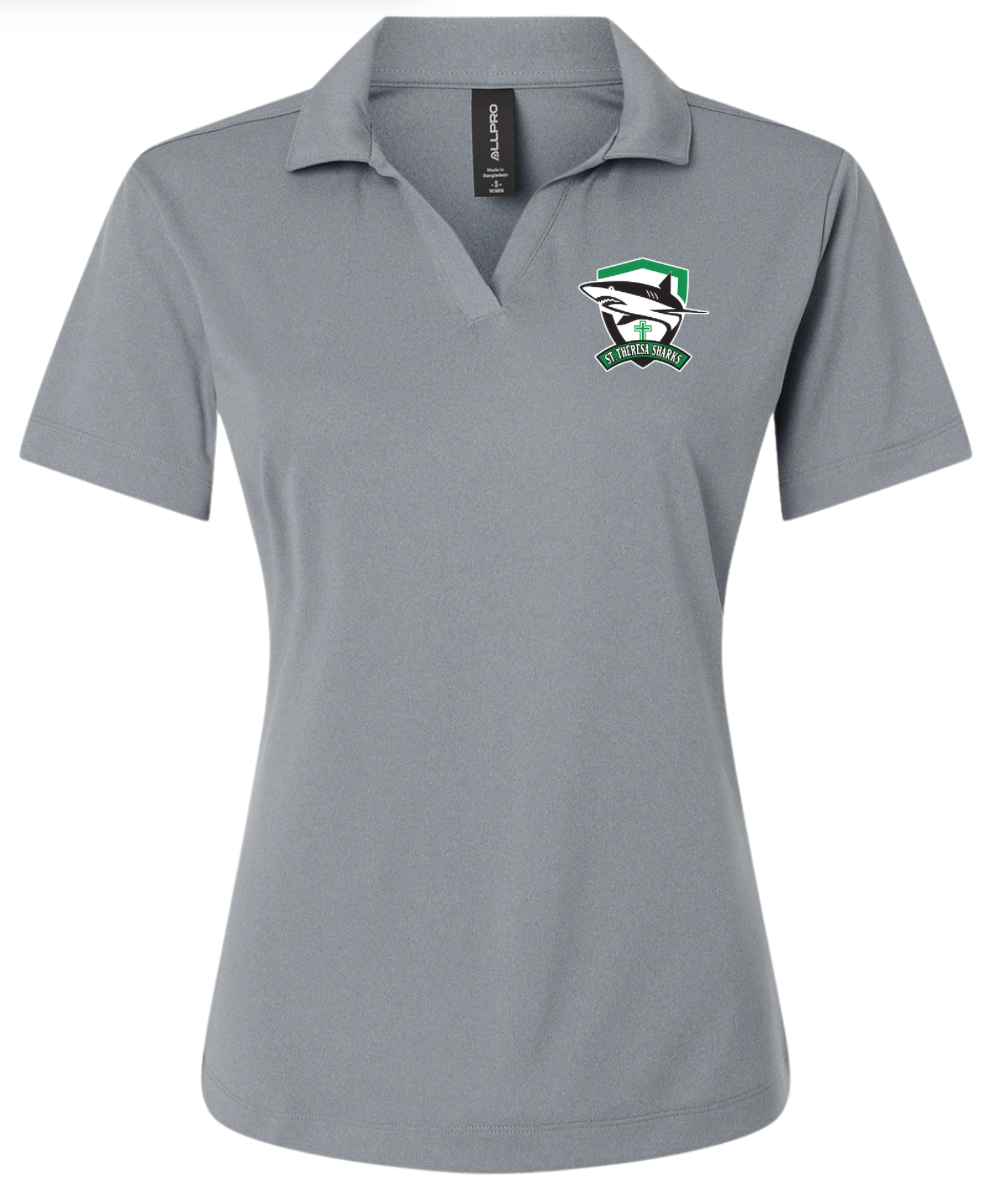 Embroidered Womens Performance Polo - Adult